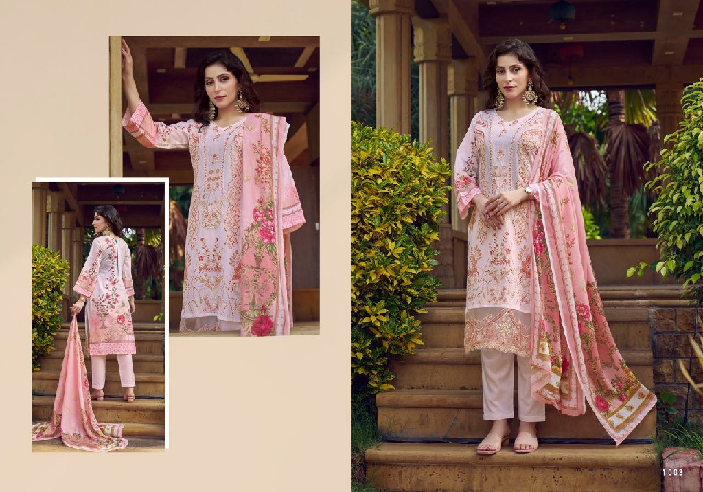 RANG RASIYA BY MAJESTY CAMBRIC COTTON EMBROIDERY WORK PAKISTANI 3PCS DRESS