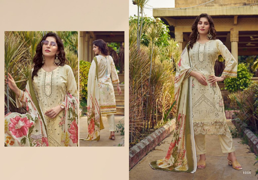 RANG RASIYA BY MAJESTY CAMBRIC COTTON EMBROIDERY WORK PAKISTANI 3PCS DRESS