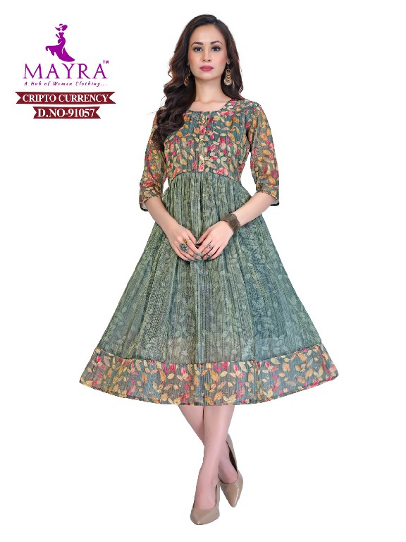 Mayra Cripto Currency Wholesale Short Flair Kurtis Combo