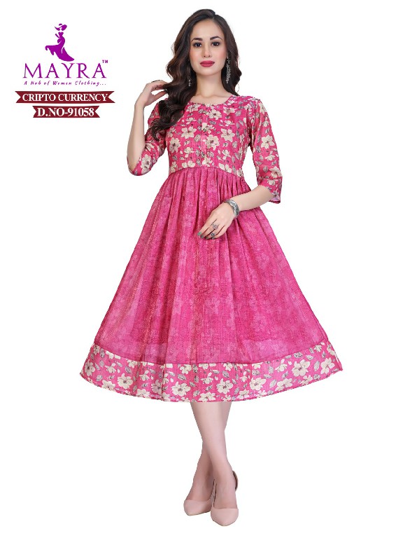 Mayra Cripto Currency Wholesale Short Flair Kurtis Combo