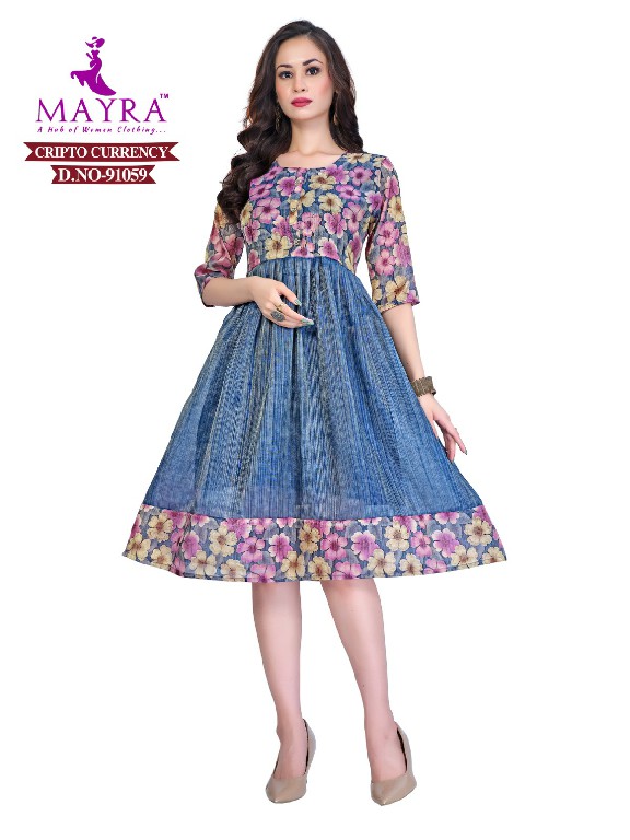 Mayra Cripto Currency Wholesale Short Flair Kurtis Combo