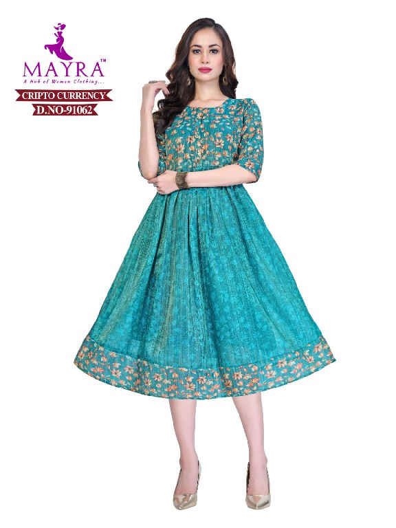 Mayra Cripto Currency Wholesale Short Flair Kurtis Combo