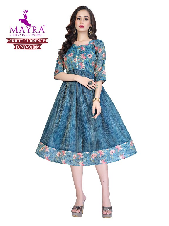 Mayra Cripto Currency Wholesale Short Flair Kurtis Combo