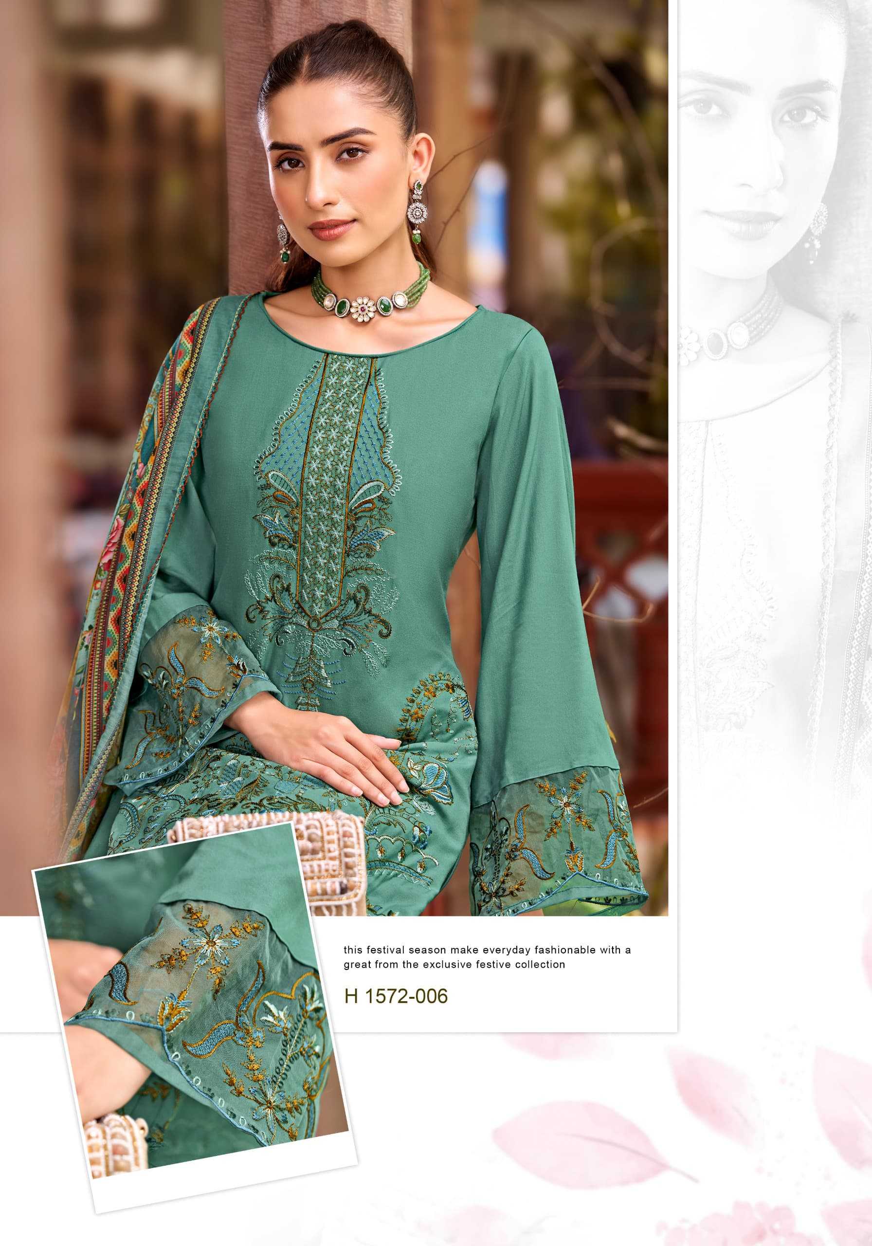 ZAHA BY ALOK VISCOSE RAYON BOLLYWOOD STYLE PAKISTANI 3PCS DRESS MATERIAL