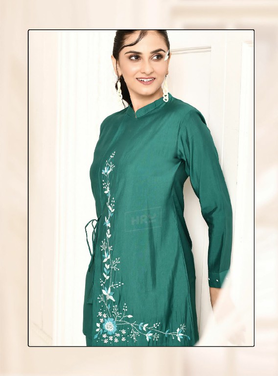 HRU HIYA VOL 4 LATEST DESIGN FANCY VISCOSE HAND EMBROIDERED FULL STITCH CO-ORD SET