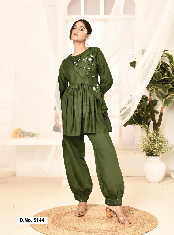 HRU HIYA VOL 4 LATEST DESIGN FANCY VISCOSE HAND EMBROIDERED FULL STITCH CO-ORD SET