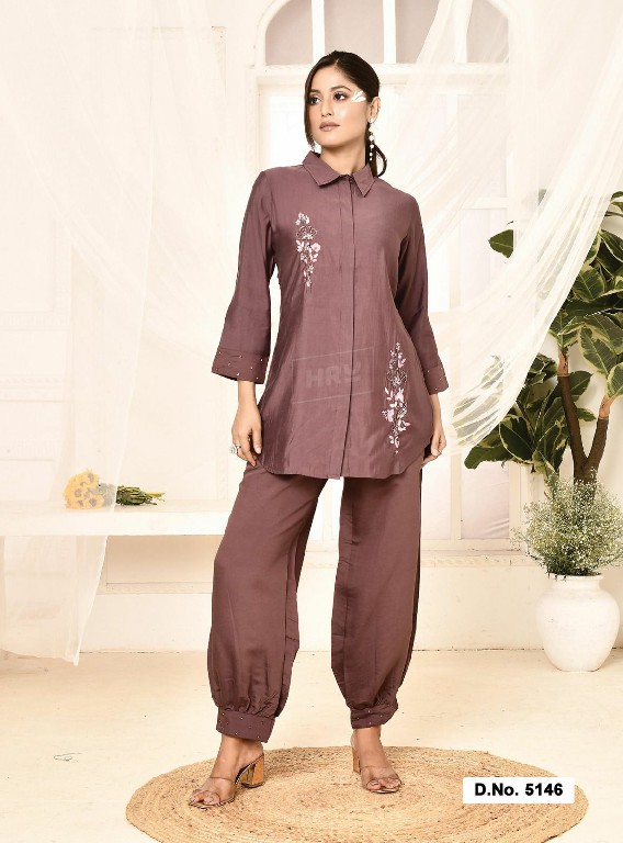 HRU HIYA VOL 4 LATEST DESIGN FANCY VISCOSE HAND EMBROIDERED FULL STITCH CO-ORD SET