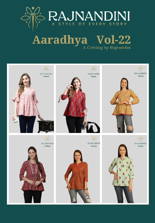 RAJNANDINI AARADHYA VOL 22 WHOLESALE SHORT TOPS COLLECTION