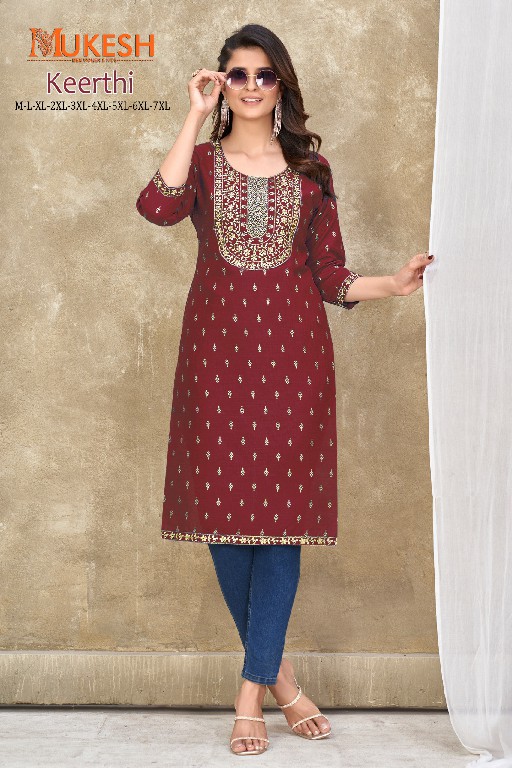 Banwery Keerthi Wholesale Embroidery Neck Long Kurtis