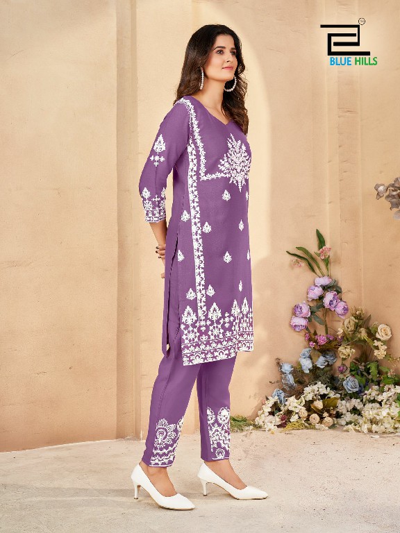 Blue Hills Galaxy Wholesale Chain Stitch Embroidery 3 Piece Suits