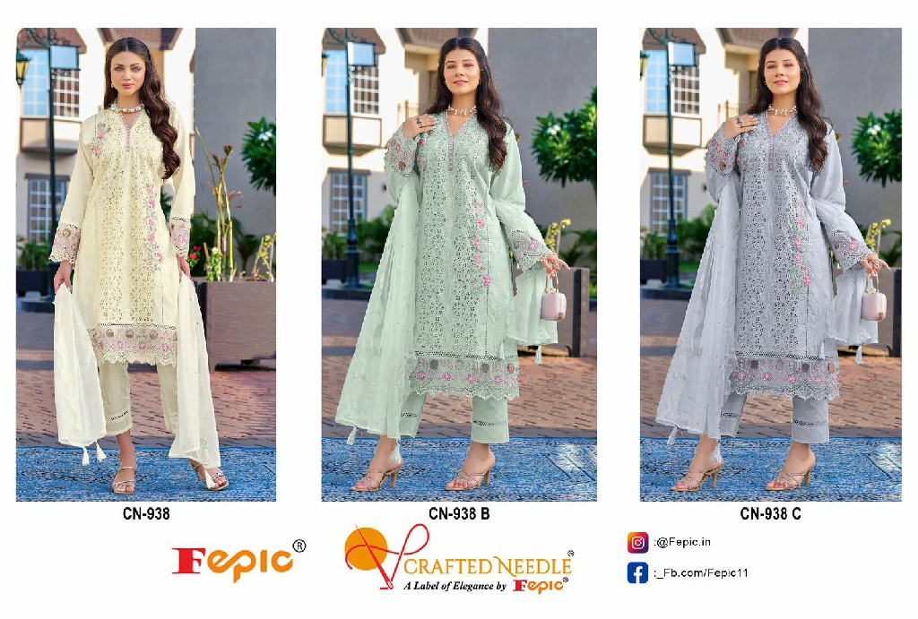 Fepic Crafted Needle CN-938 Wholesale Readymade Indian Pakistani Suits