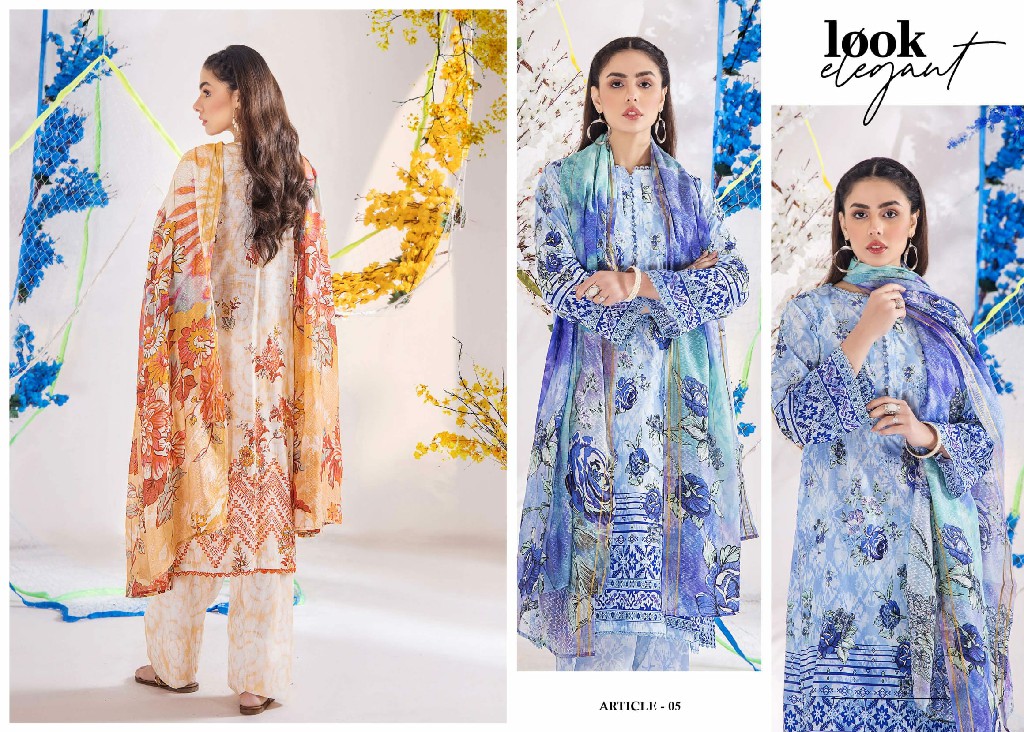 Gulljee Bluebell Three Piece Unstitched Pakistani Suits Collection