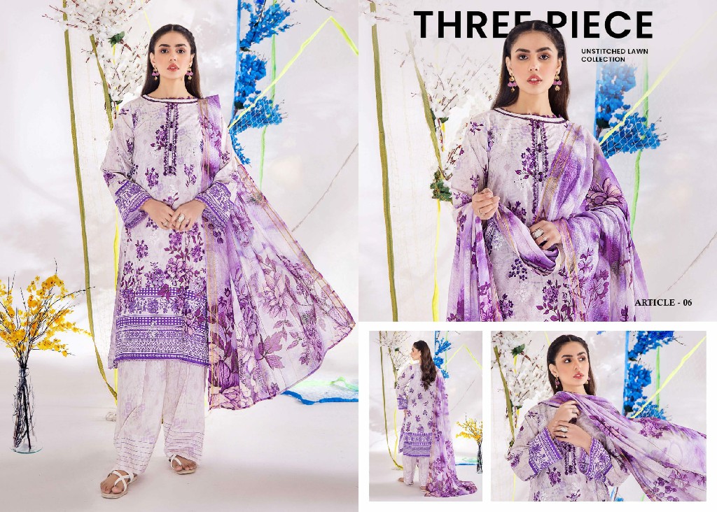 Gulljee Bluebell Three Piece Unstitched Pakistani Suits Collection