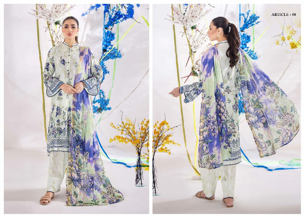 Gulljee Bluebell Three Piece Unstitched Pakistani Suits Collection