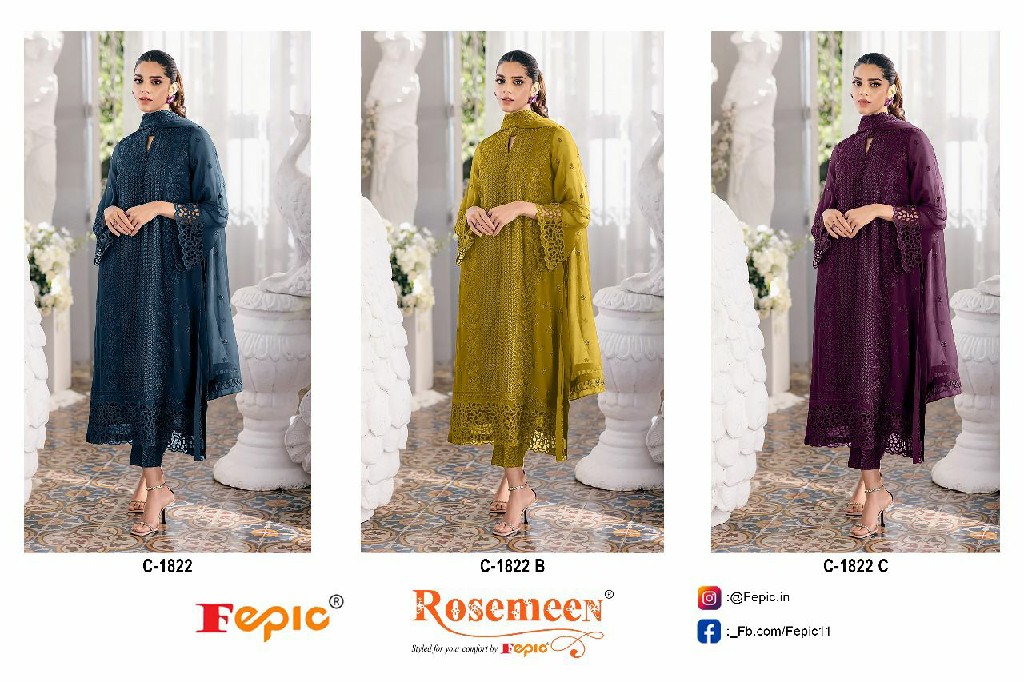 Fepic Rosemeen C-1822 Wholesale Indian Pakistani Suits