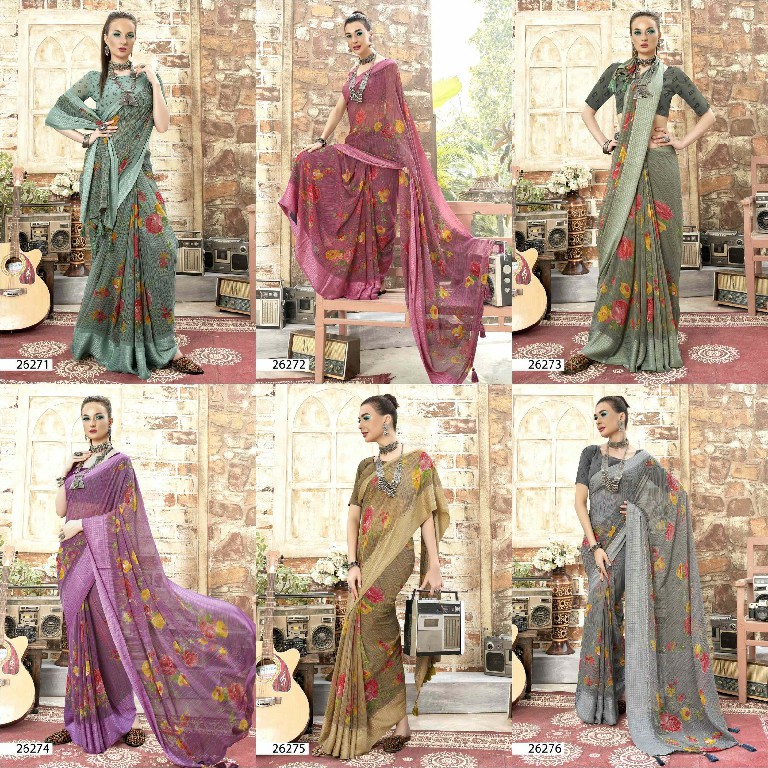 SANJULA VOL 2 BY VALLABHI PRINTS CLASSIC LOOK GEORGETTE SAREE WITH BLOUSE