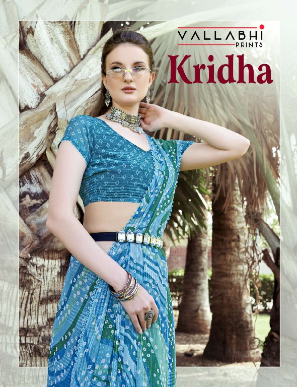 Vallabhi Kridha Wholesale Georgette Fabrics Indian Sarees