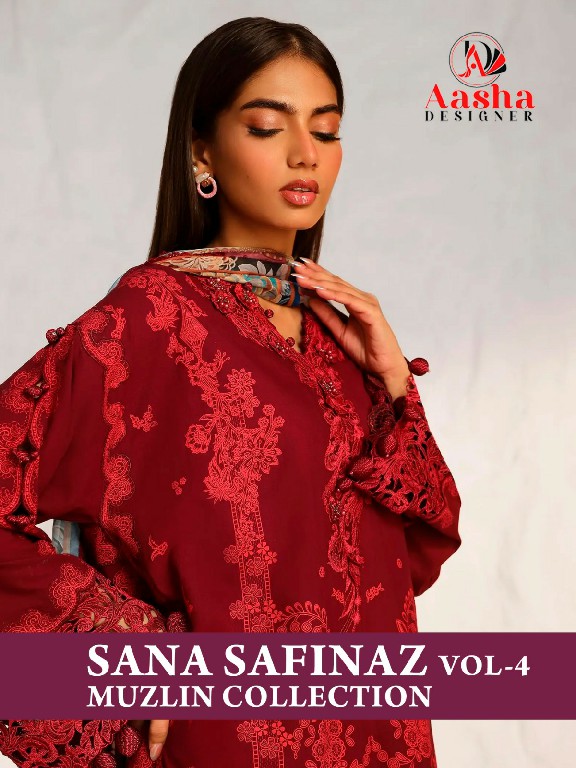 Aasha Sana Safinaz Muzlin Collection Vol-4 Wholesale Indian Pakistani Suits