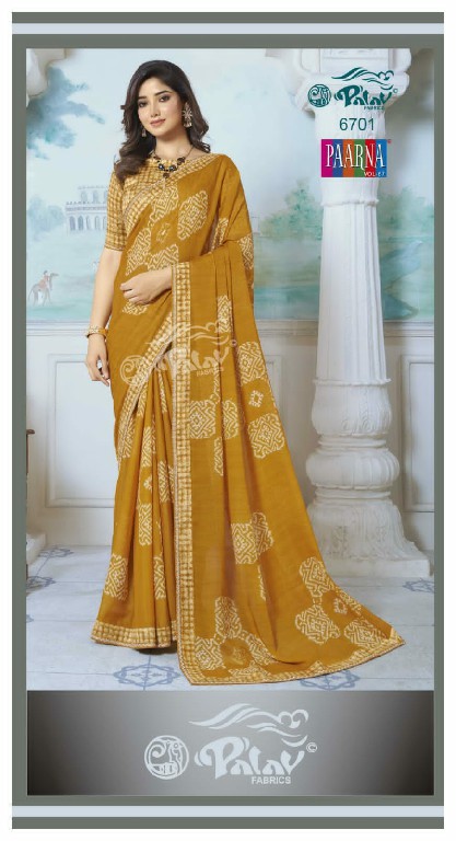 PALAV LAUNCH PAARNA VOL 67 KREEVA GEORGETTE CLASSY LOOK SAREE