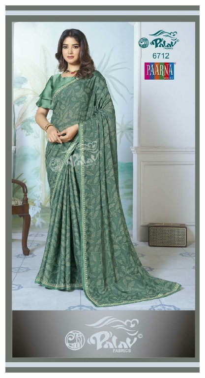 PALAV LAUNCH PAARNA VOL 67 KREEVA GEORGETTE CLASSY LOOK SAREE