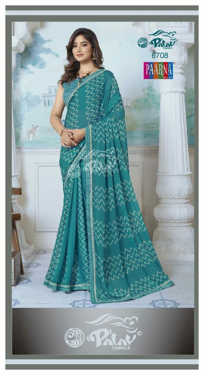 PALAV LAUNCH PAARNA VOL 67 KREEVA GEORGETTE CLASSY LOOK SAREE