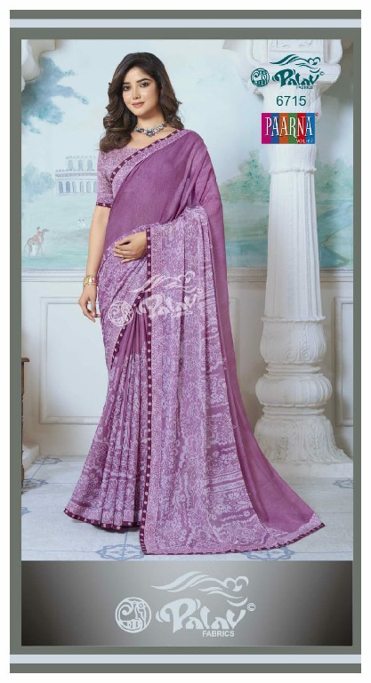 PALAV LAUNCH PAARNA VOL 67 KREEVA GEORGETTE CLASSY LOOK SAREE