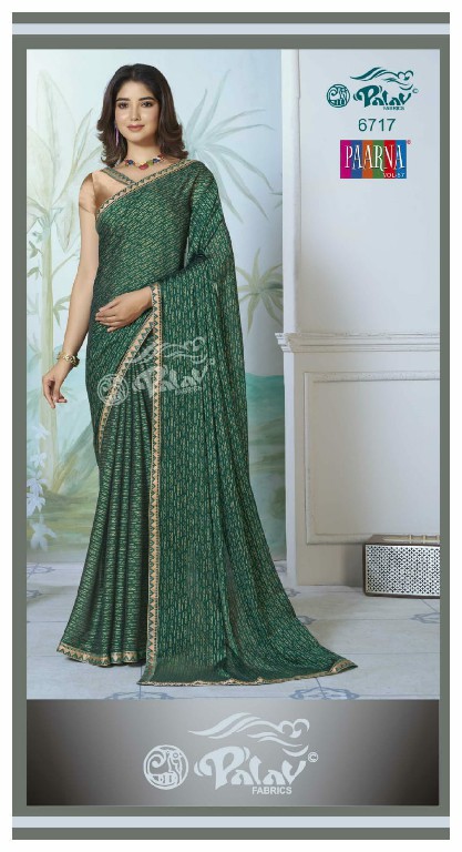 PALAV LAUNCH PAARNA VOL 67 KREEVA GEORGETTE CLASSY LOOK SAREE