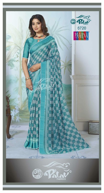 PALAV LAUNCH PAARNA VOL 67 KREEVA GEORGETTE CLASSY LOOK SAREE