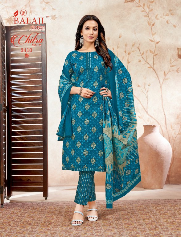 Balaji Chitra Vol-34 Wholesale Pure Cotton Printed Dress Material