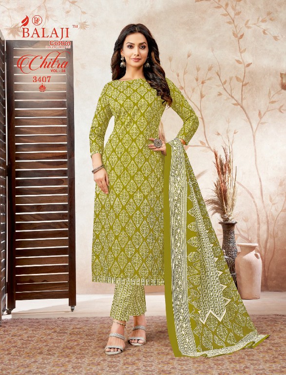 Balaji Chitra Vol-34 Wholesale Pure Cotton Printed Dress Material
