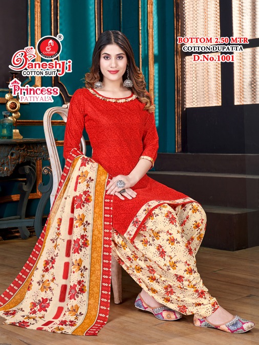 Ganeshji Princess Patiyala Vol-1 Wholesale Cotton Printed Patiyala Suits