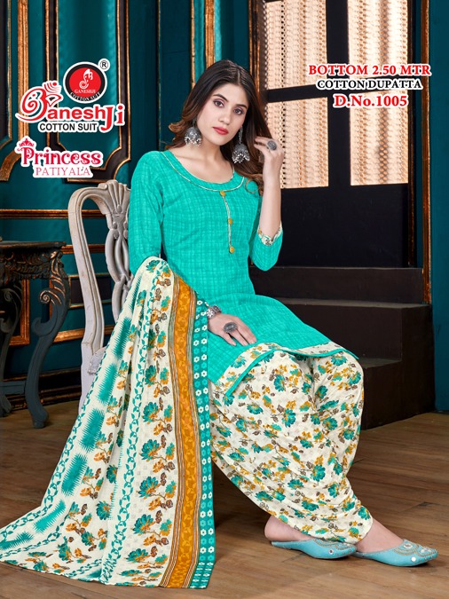 Ganeshji Princess Patiyala Vol-1 Wholesale Cotton Printed Patiyala Suits