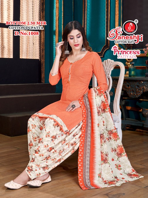 Ganeshji Princess Patiyala Vol-1 Wholesale Cotton Printed Patiyala Suits