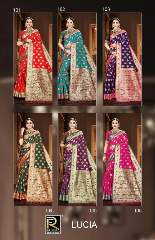 RONISHA LUCIA BY RANJNA SAREE BANARASI SILK PREMIUM FABRICS SUPER HIT COLLECTION SAREES