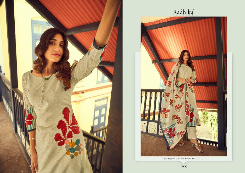 Radhika Azara Zara Vol-5 Wholesale Zam Cotton Designer Work Dress Material