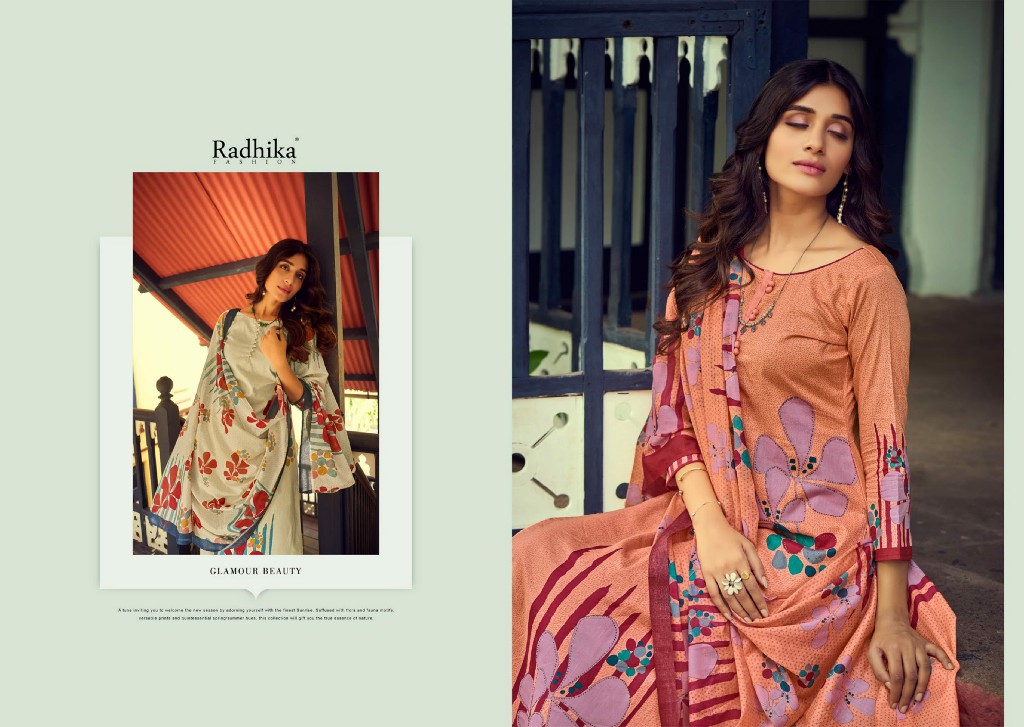 Radhika Azara Zara Vol-5 Wholesale Zam Cotton Designer Work Dress Material