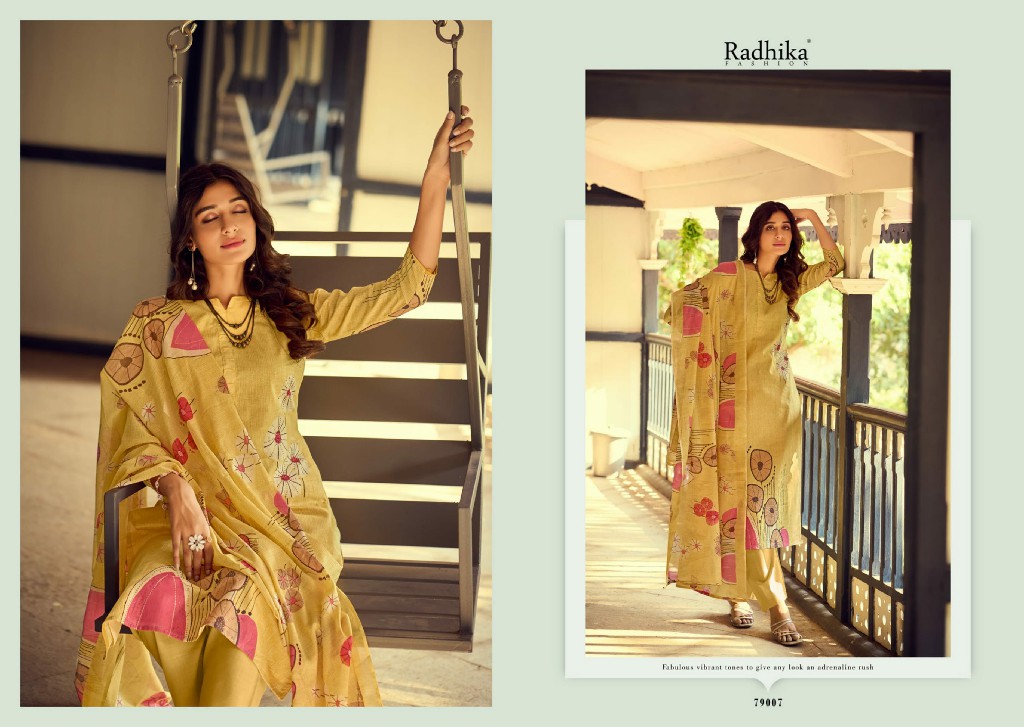 Radhika Azara Zara Vol-5 Wholesale Zam Cotton Designer Work Dress Material