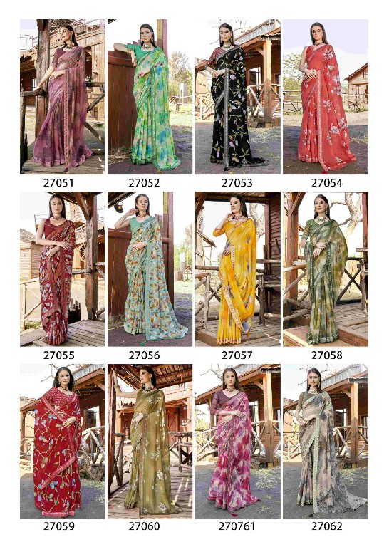 Vallabhi Snehangi Wholesale Georgette Fabrics Ethnic Sarees