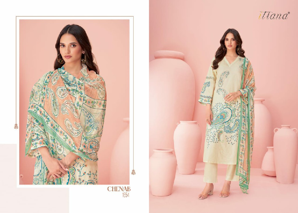 Itrana Chenab Wholesale Pure Cotton With Hand Work Salwar Suits