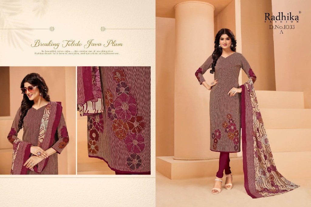 Radhika Azara Mahi Wholesale Pure Jaam Cotton With Aari Work Dress Material