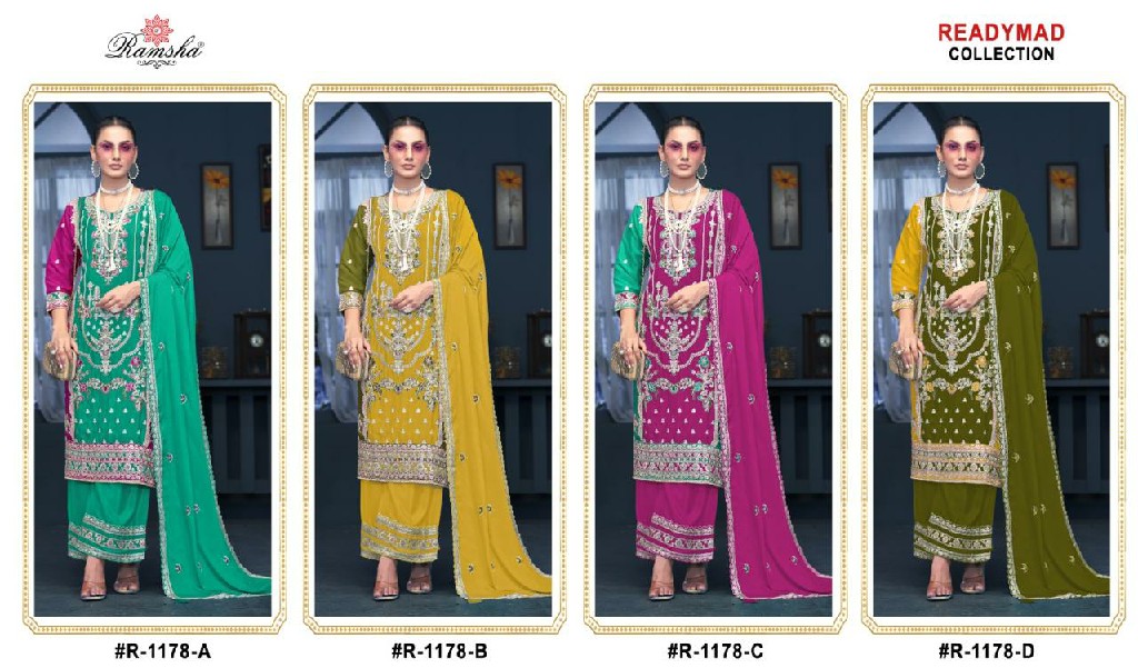 Ramsha R-1178 Wholesale Readymade Indian Pakistani Suits