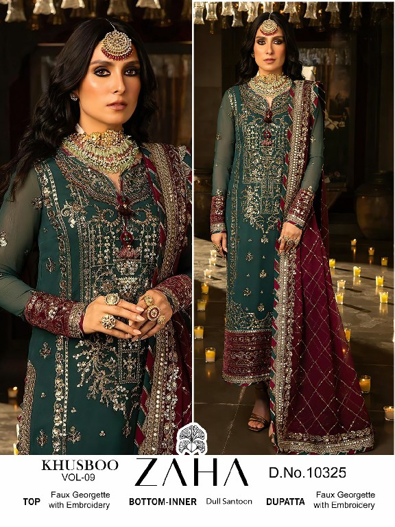 Zaha Khusboo Vol-9 Wholesale Indian Pakistani Salwar Suits