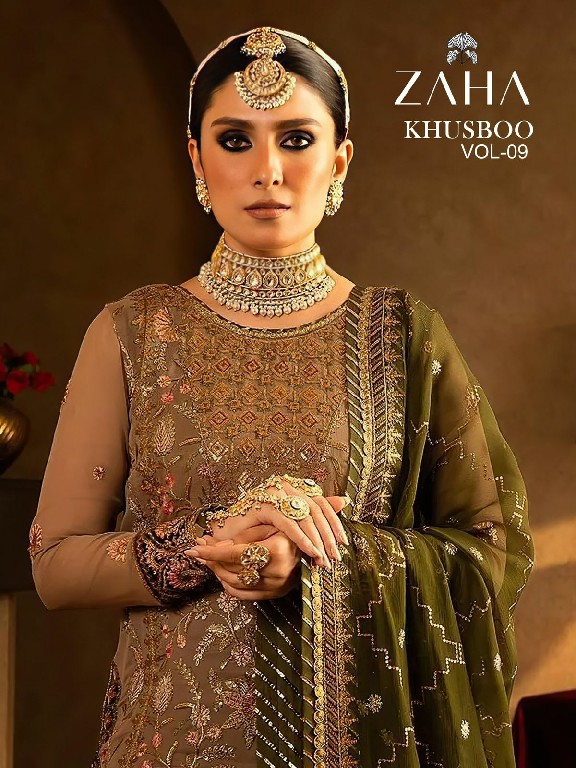 Zaha Khusboo Vol-9 Wholesale Indian Pakistani Salwar Suits