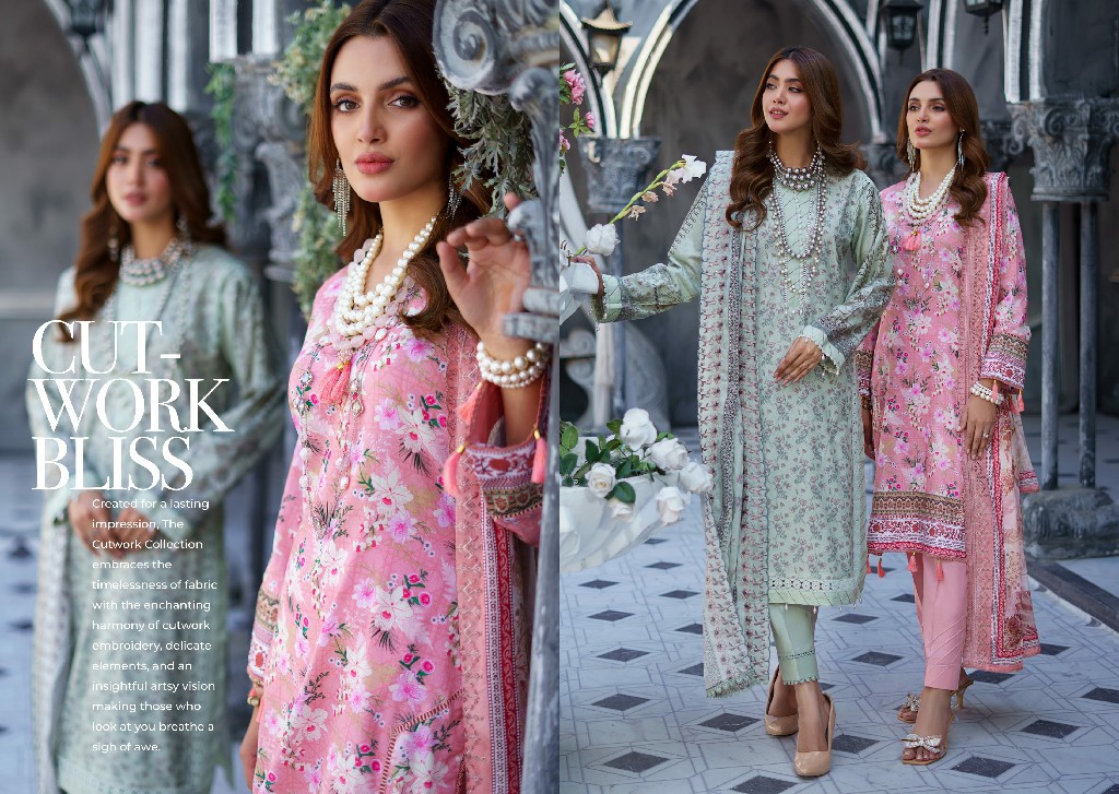 Alzohaib Cutwork Bliss Vol-2 Lawn Dupatta Edition Wholesale Pakistani Suits