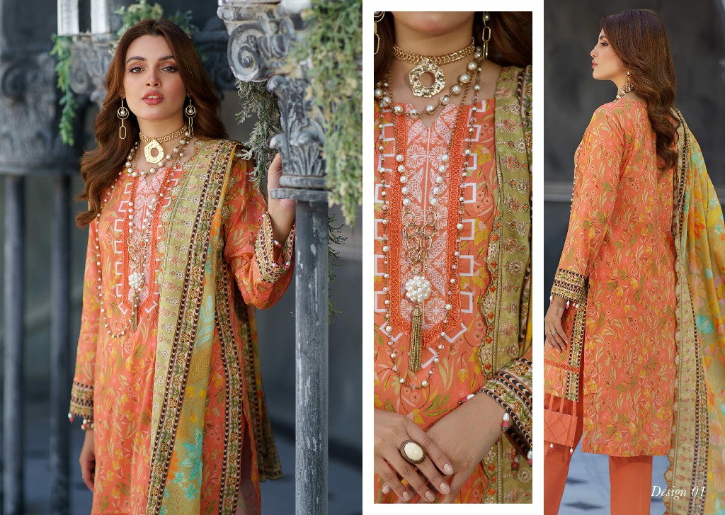 Alzohaib Cutwork Bliss Vol-2 Lawn Dupatta Edition Wholesale Pakistani Suits