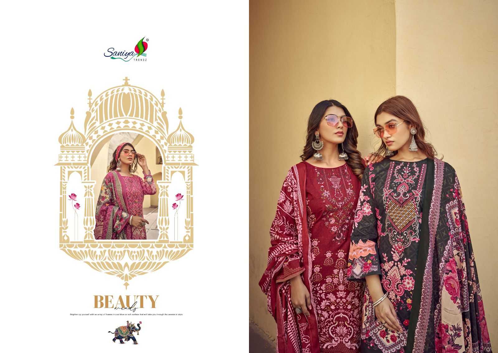 SANIYA TRENDZ NAIRA NX VOL 55 COTTON DESIGNER MODAL PAKISTANI DRESS MATERIAL