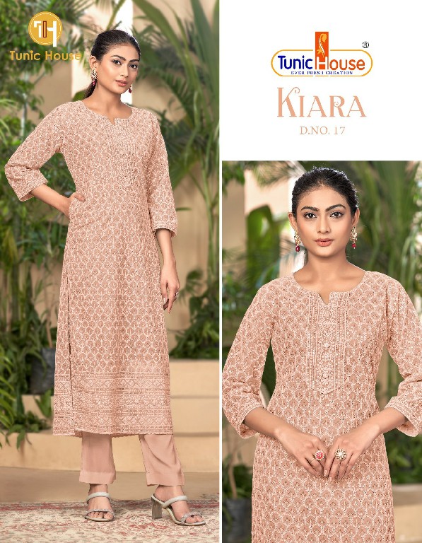 TUNIC HOUSE KIARA VOL 2 CHIKANKARI FANCY KURTI SIZE SET COMBO