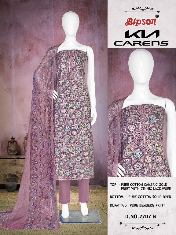 Bipson Kia Carens 2707 Wholesale Pure Cambric Cotton Dress Material