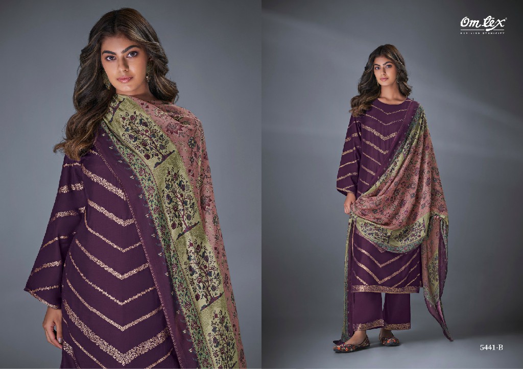 Omtex Savannah Wholesale Muslin Jacquard With Hand Work Suits