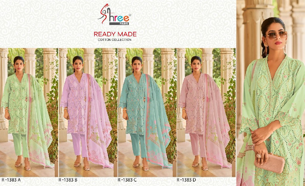 Shree Fabs R-1383 Wholesale Readymade Indian Pakistani Suits